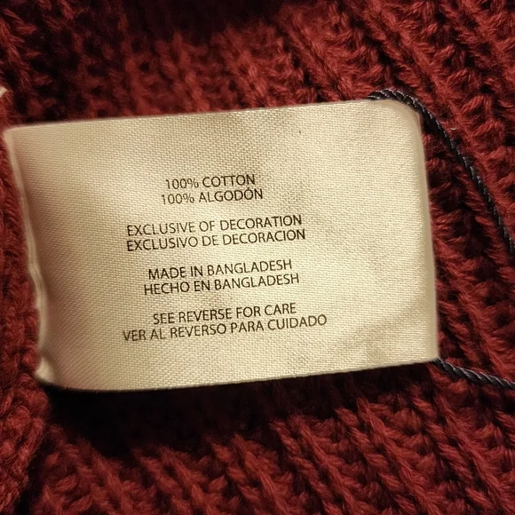 Gap Casual Cardigan Burgundy Button Up  Cardigan Long Sleeve Loose Knit - Picture 9 of 14